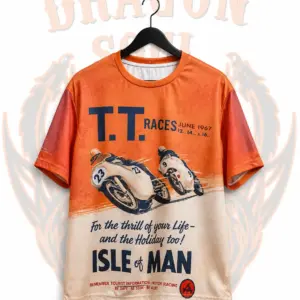 Isle of Man TT Races Vintage Motorbike Graphic T-Shirt